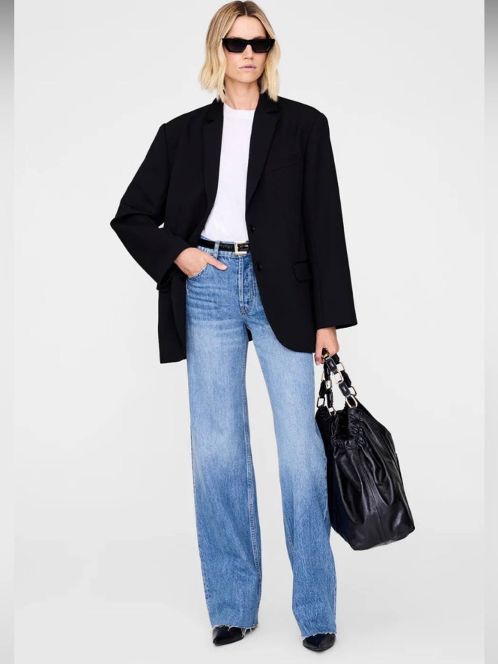 Anine Bing Quinn Blazer in Black